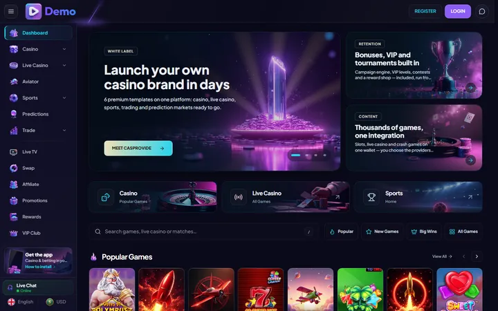 Sidebar Dark — desktop
